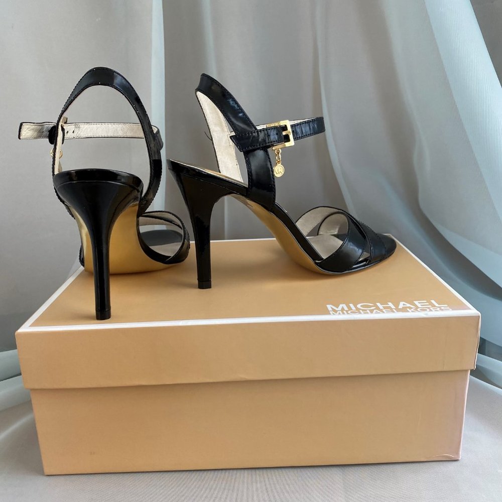 Michael Kors Black Elisa Sandal, 7 ½ M - Picture 8 of 14